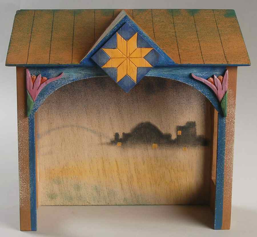 Miniature Nativity Wooden Creche - No Box by Jim Shore-1