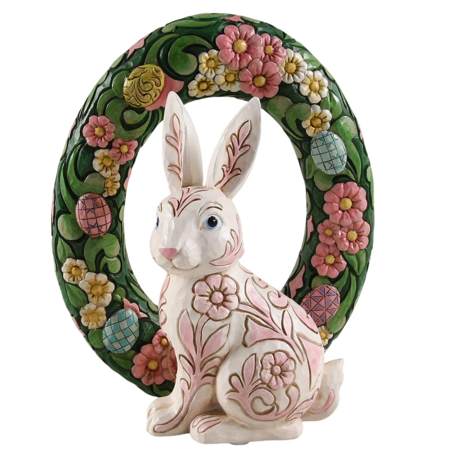 Easter Floral Bunny Wreath - Boxed by Jim Shore-1
