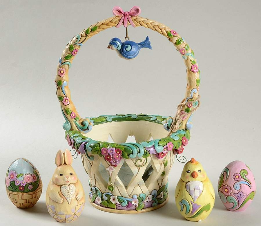 Annual Easter Basket Basketful Of Surprises - 2012 - No Box by Jim Shore-1