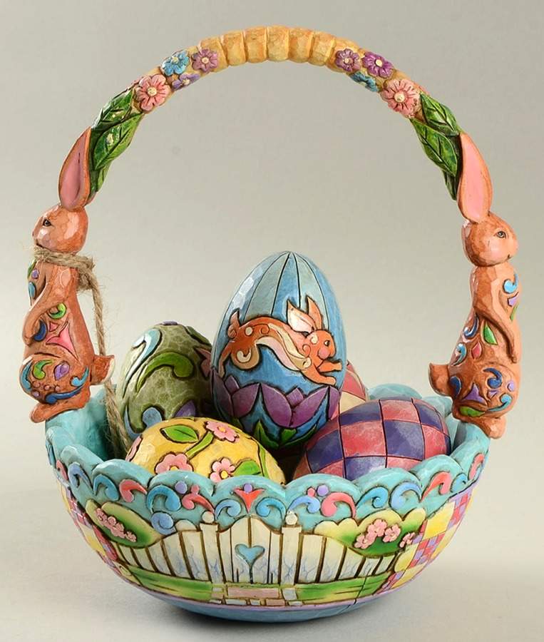 Annual Easter Basket Hunting Eggs, Finding Joy - Boxed by Jim Shore-1