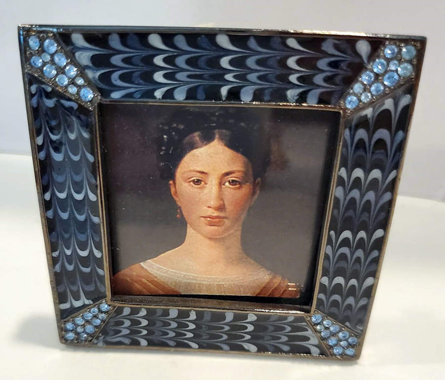 Jay Strongwater Figurine Sapphire Picture Frame - Boxed by Jay Strongwater-1