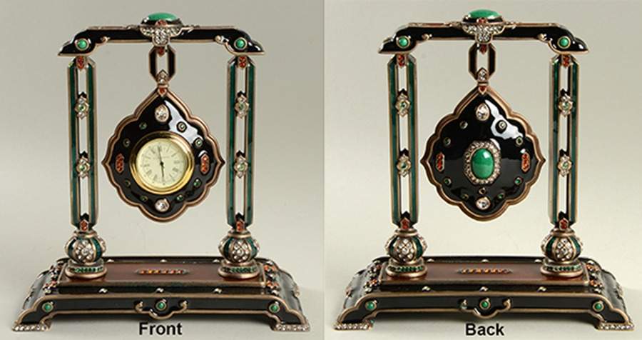 Jay Strongwater Figurine Pendulum Clock-Black - Boxed by Jay Strongwater-1