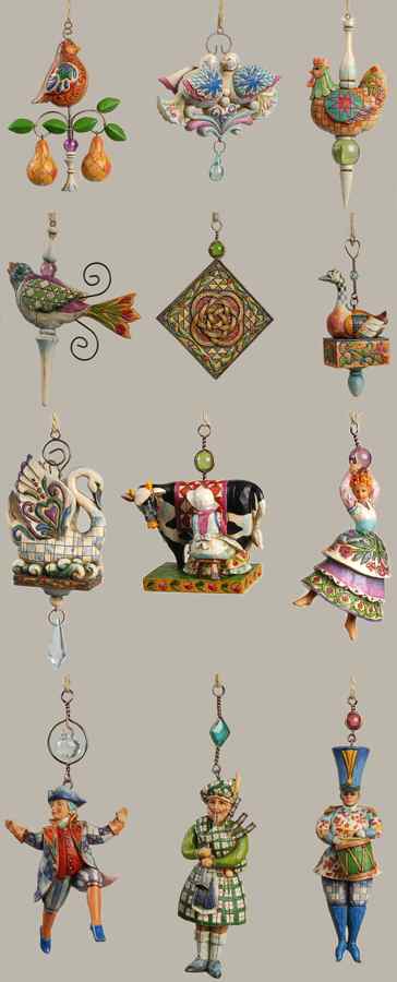 Twelve Days of Christmas Boxed Set Of 12 Ornaments - With Box by Jim Shore-1