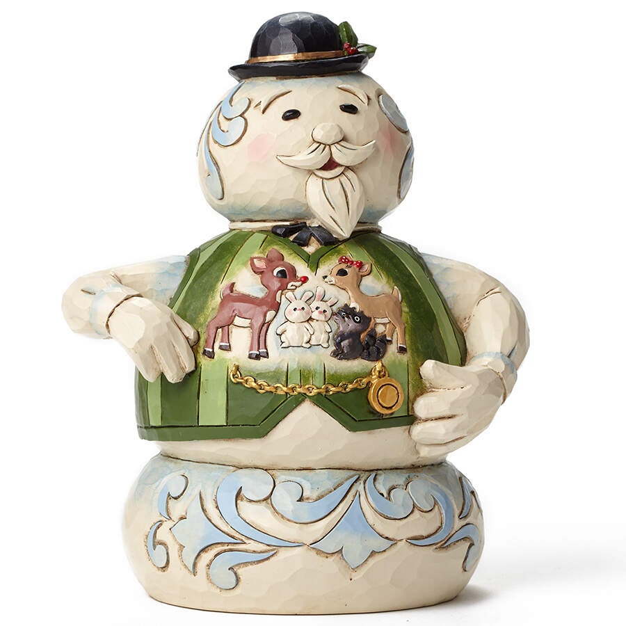 Rudolph the Red-Nosed Reindeer Traditions Sam The Snowman With Scene - Boxed by Jim Shore-1