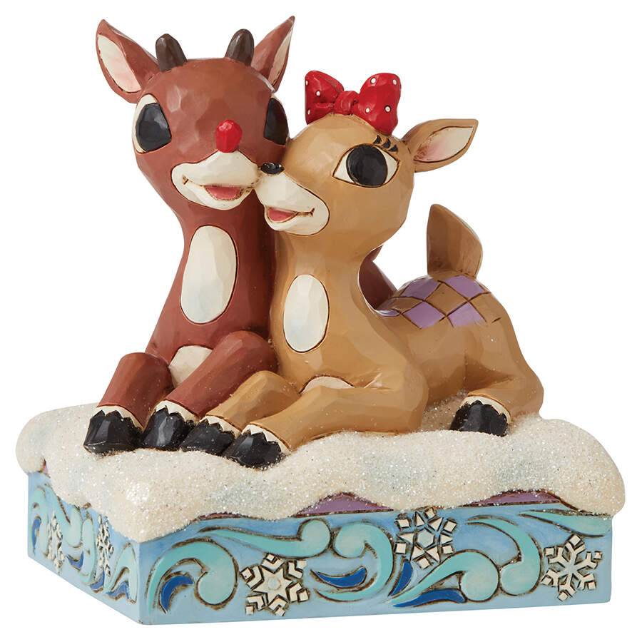 Rudolph the Red-Nosed Reindeer Traditions Rudolph & Clarice Laying Down - Boxed by Jim Shore-1