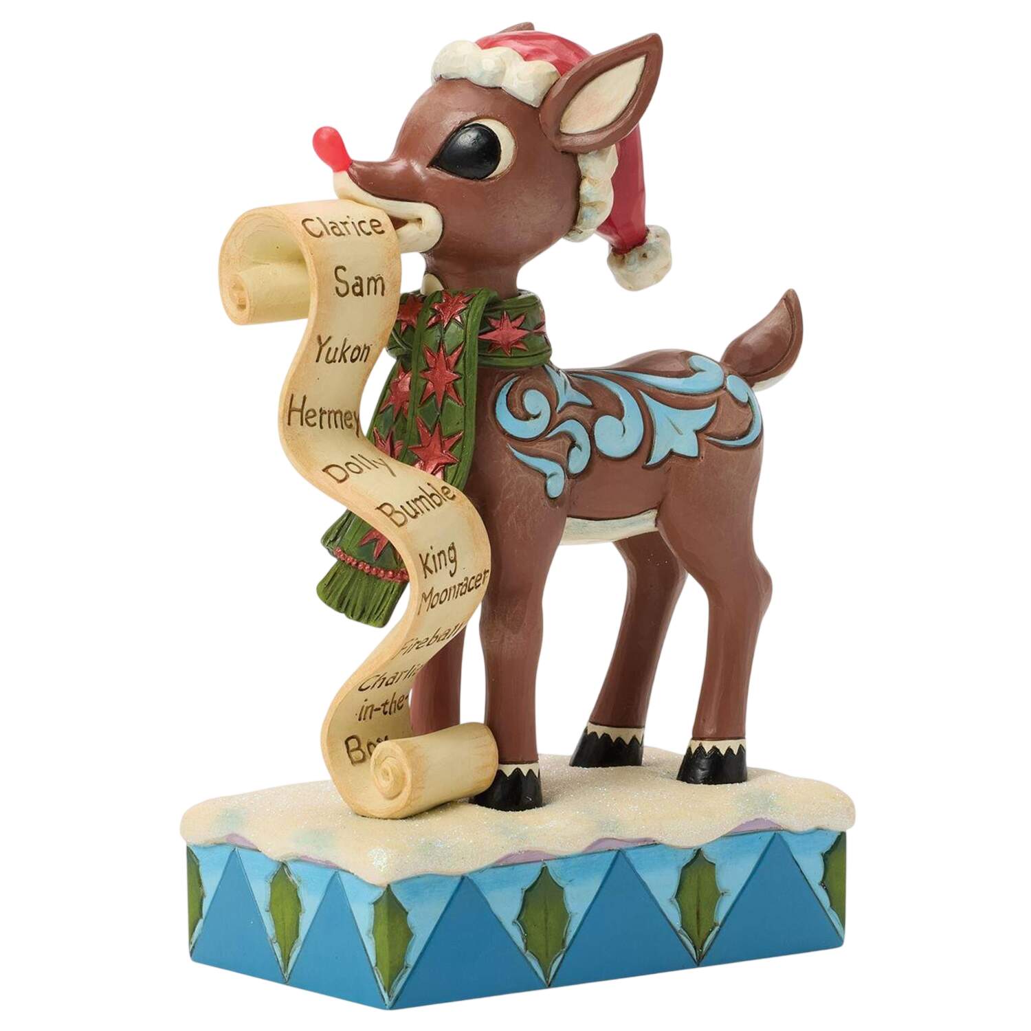 Rudolph the Red-Nosed Reindeer Traditions Rudolph With List - With Box 108 by Jim Shore-1