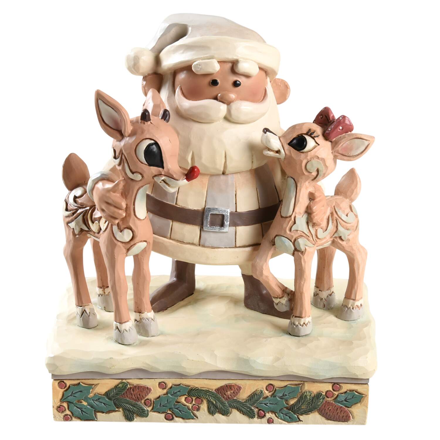 Rudolph the Red-Nosed Reindeer Traditions Woodland Santa With Rudolph & Clarice - Boxed by Jim Shore-1