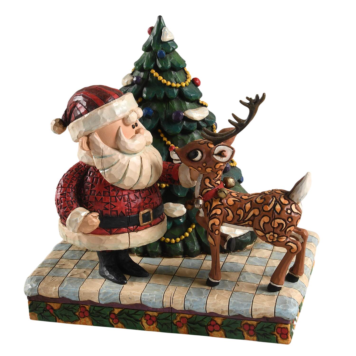 Rudolph the Red-Nosed Reindeer Traditions Rudolph & Santa - Boxed by Jim Shore-1