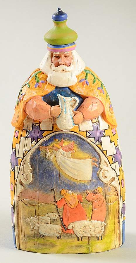 Joy To the World Nativity Wise Man With Herald Angel - No Box by Jim Shore-1