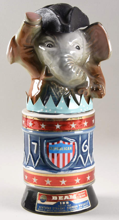Political Drum - Republican Elephant - No Box by Jim Beam-1