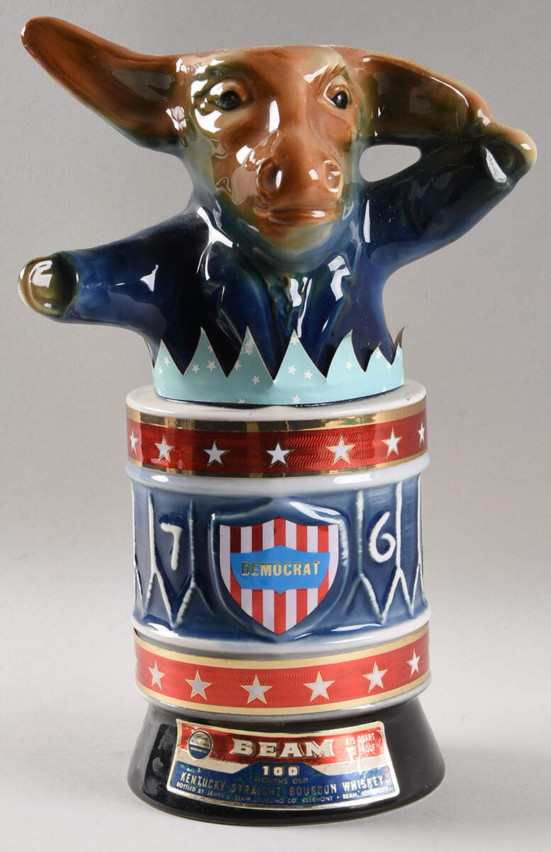 Political Drum-Democrat -No Hat - No Box by Jim Beam-1