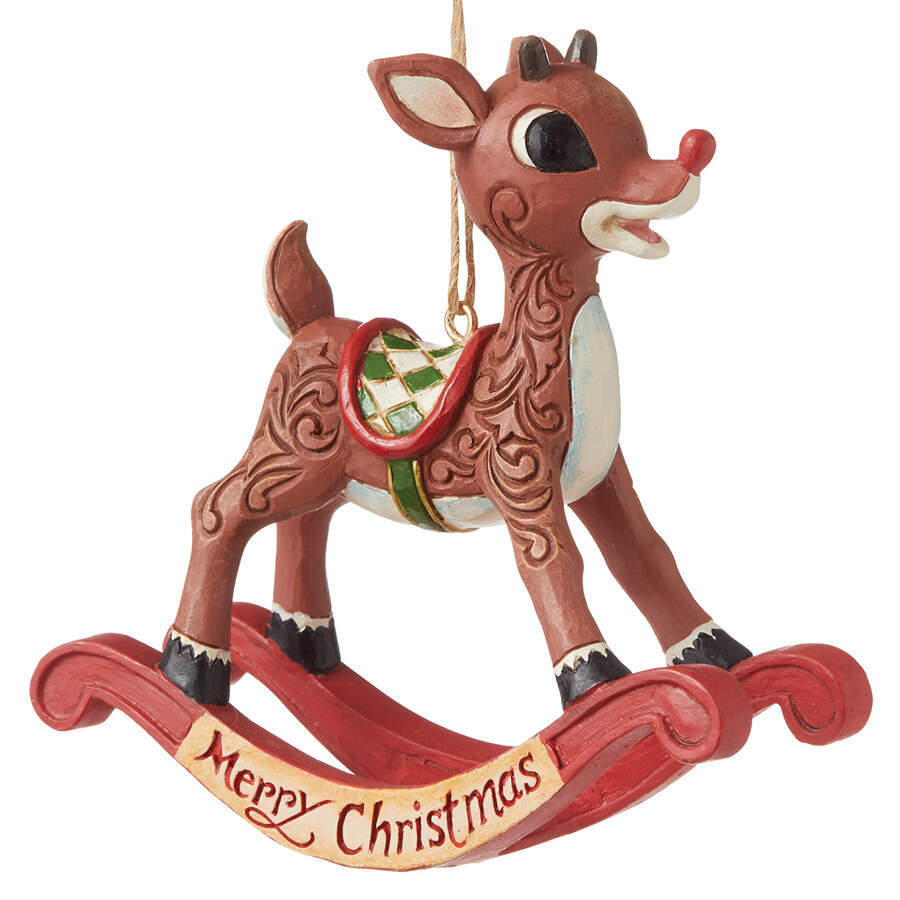 Rudolph Traditions Ornaments Rudolph As Rocking Horse - Boxed by Jim Shore-1