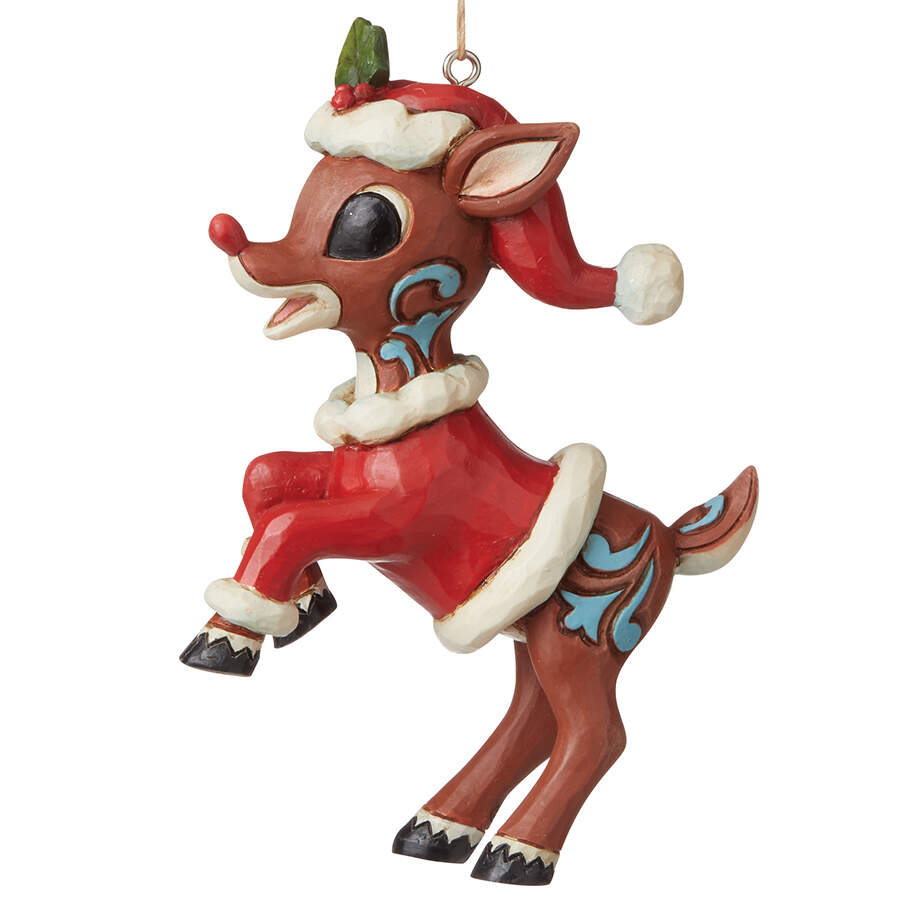 Rudolph Traditions Ornaments Rudolph In Santa Suit - Boxed by Jim Shore-1
