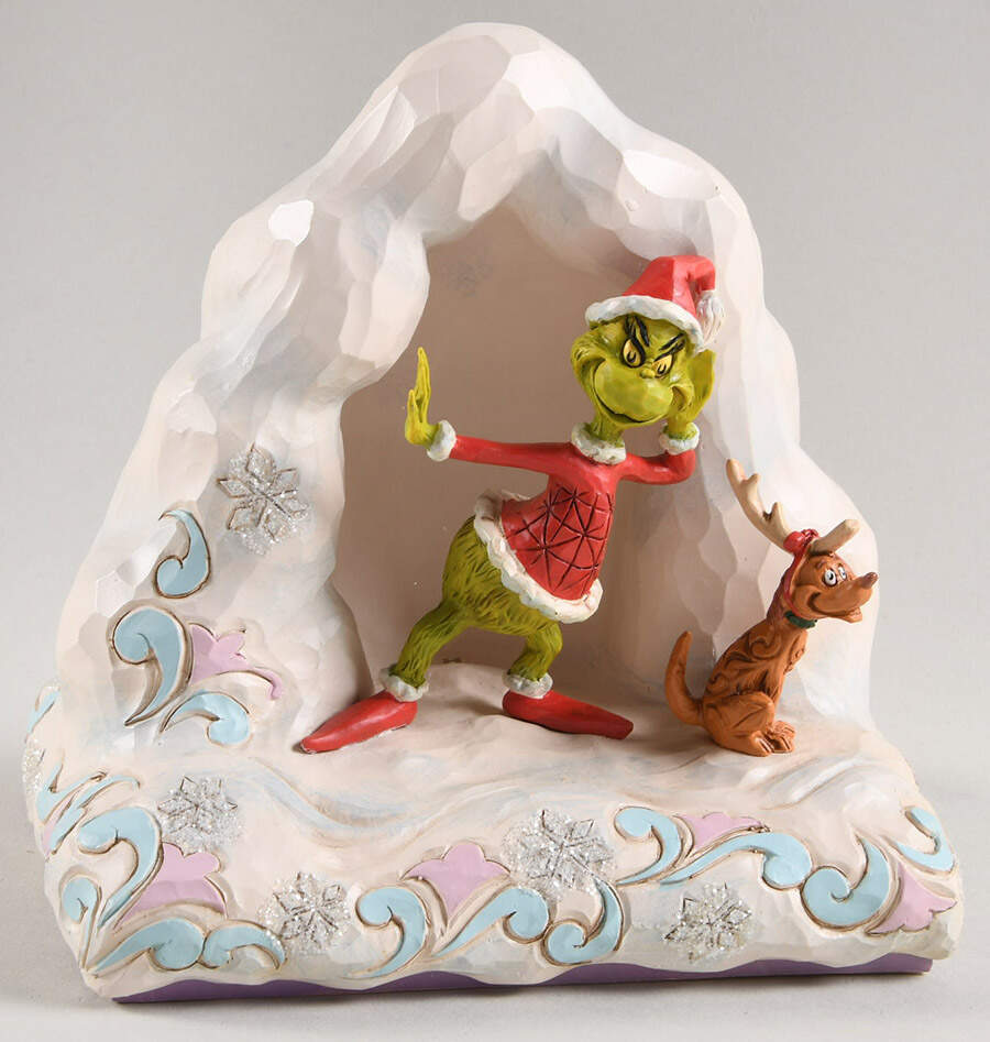 The Grinch - Dr Seuss Grinch And Max On Snow Mound - No Box by Jim Shore-1