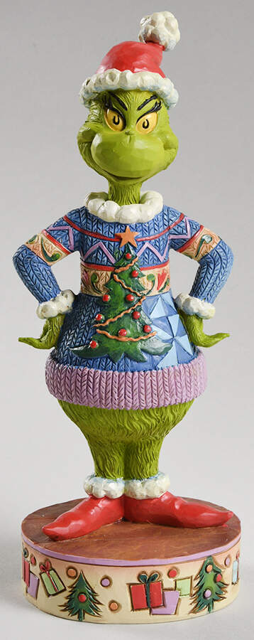 The Grinch - Dr Seuss Grinch Wearing Ugly Sweater - No Box by Jim Shore-1