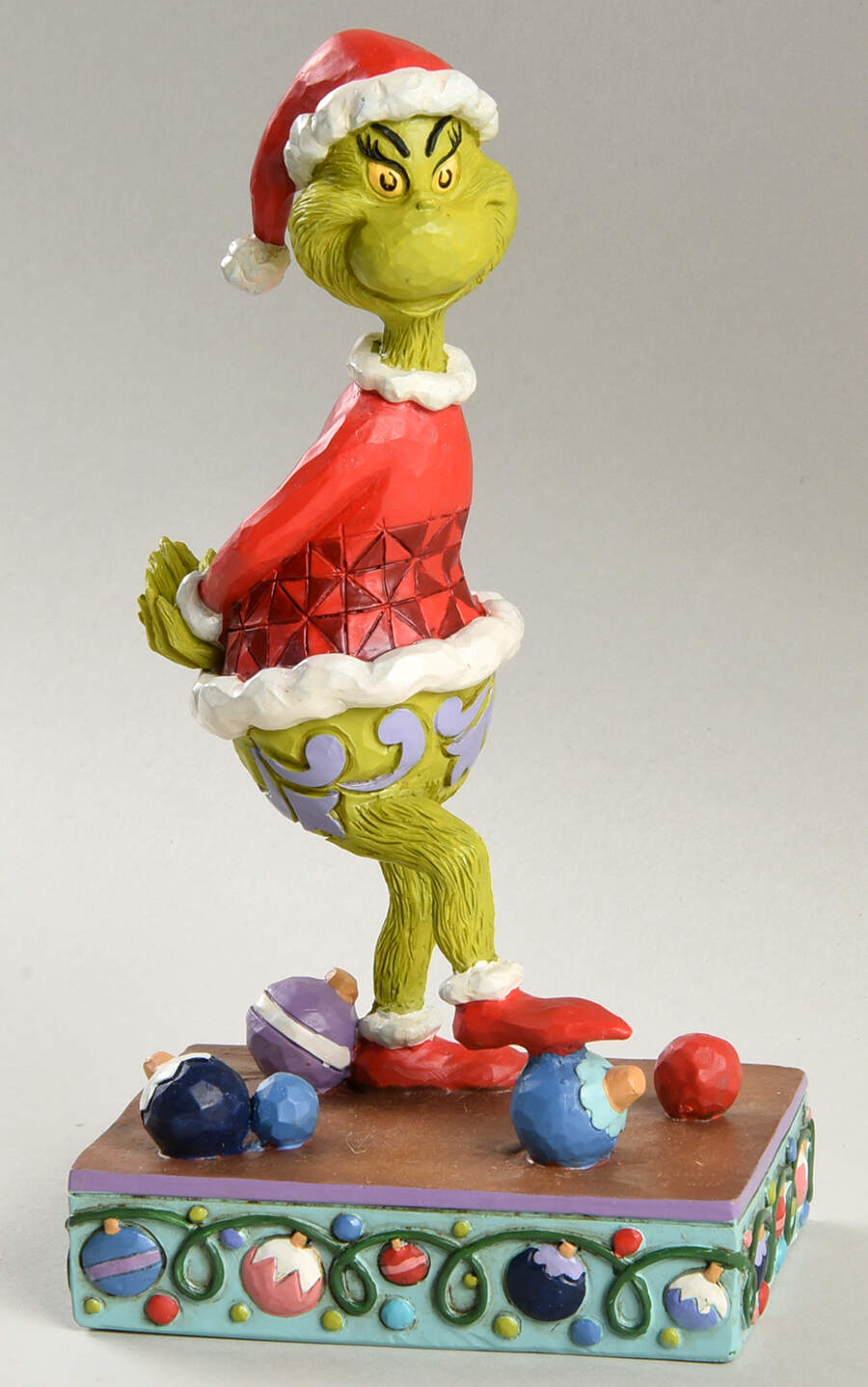 The Grinch - Dr Seuss Grinch Stepping On Ornaments - Boxed by Jim Shore-1