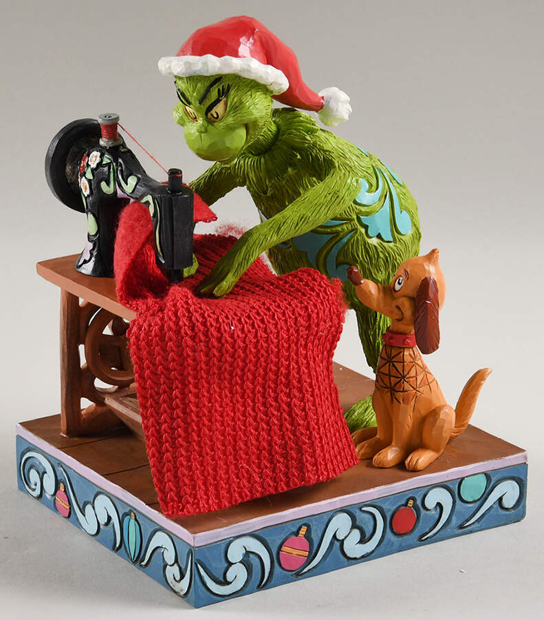 The Grinch - Dr Seuss Grinch Sewing Santa Suit - Boxed by Jim Shore-1