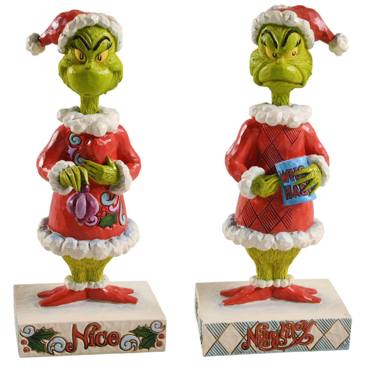 The Grinch - Dr Seuss Two-Sided Naughty/Nice Grinch - No Box by Jim Shore-1