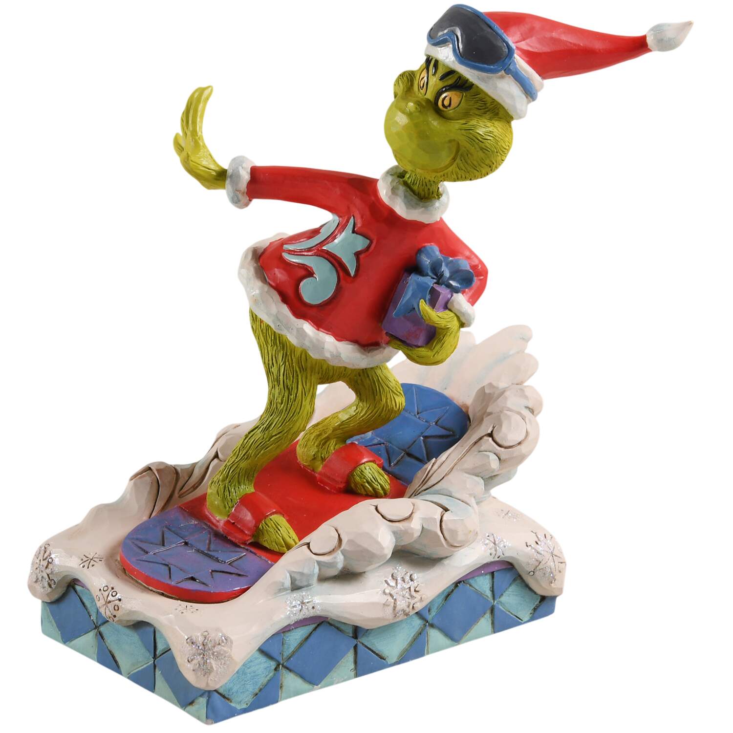 The Grinch - Dr Seuss Grinch Snowboarding - No Box by Jim Shore-1