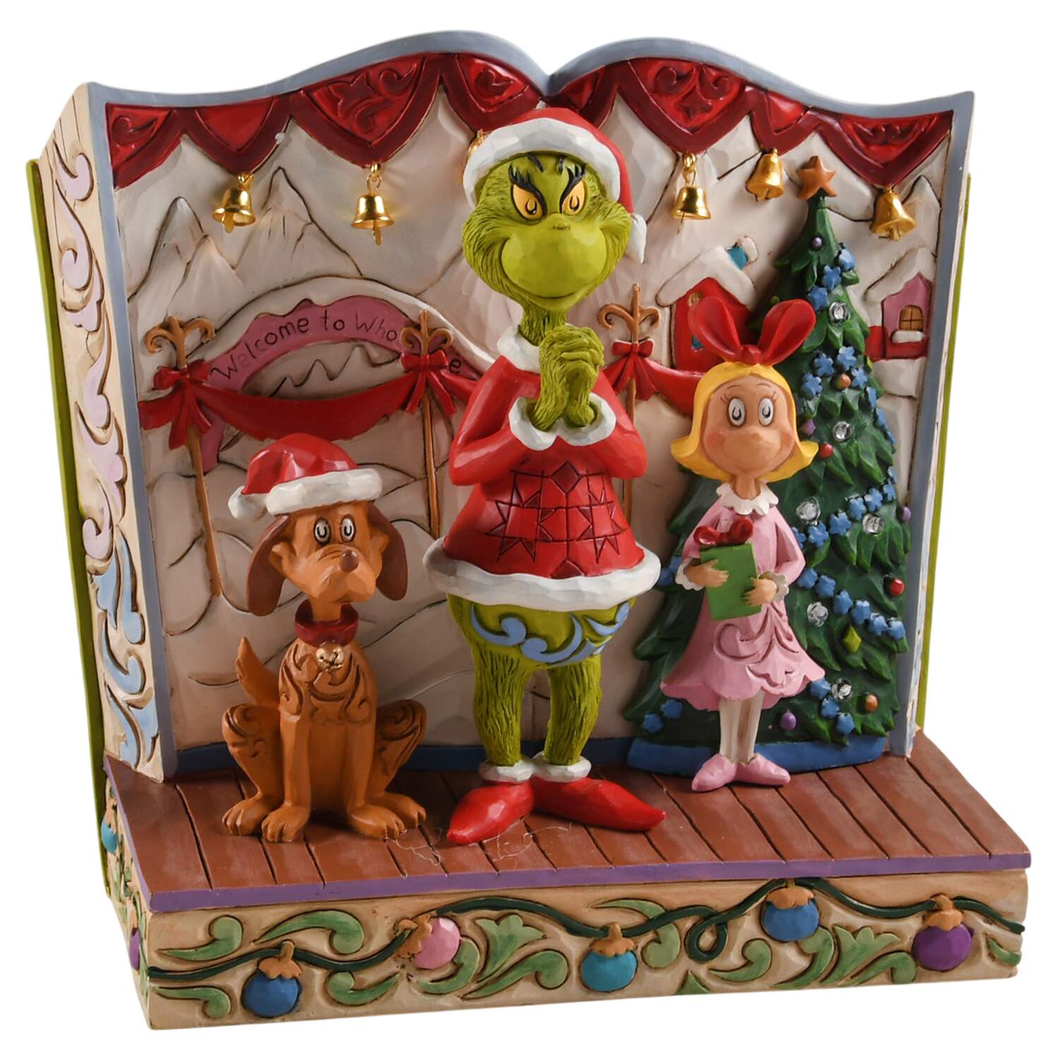 The Grinch - Dr Seuss Grinch With Max And Cindy - Boxed by Jim Shore-1