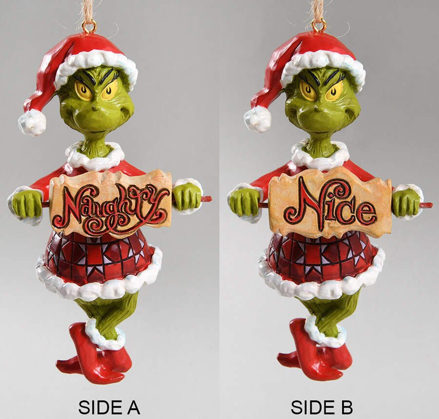 Grinch Ornaments Grinch Naughty/Nice - Boxed by Jim Shore-1