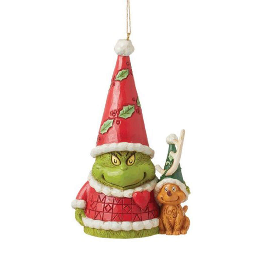 Grinch Ornaments Grinch Gnome With Max - Boxed by Jim Shore-1