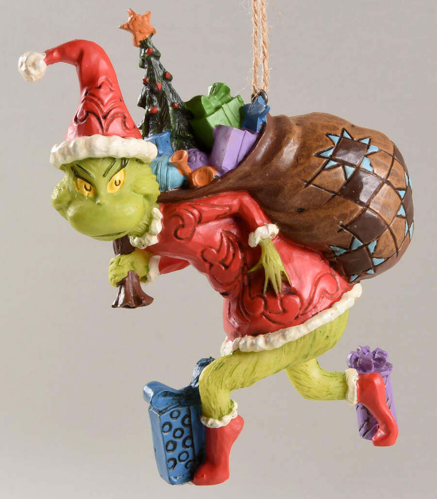 Grinch Ornaments Grinch Tiptoeing - No Box by Jim Shore-1