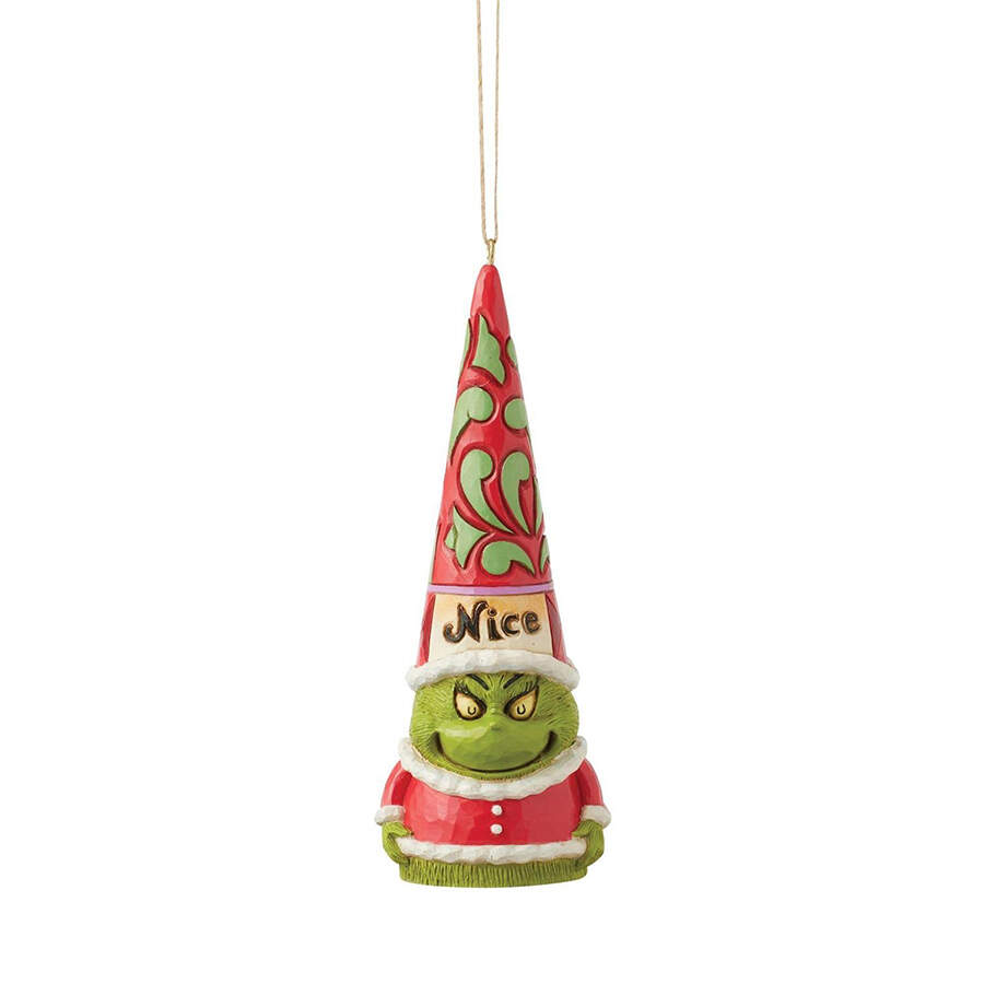 Grinch Ornaments Grinch Naughty/Nice Gnome - Boxed by Jim Shore-1
