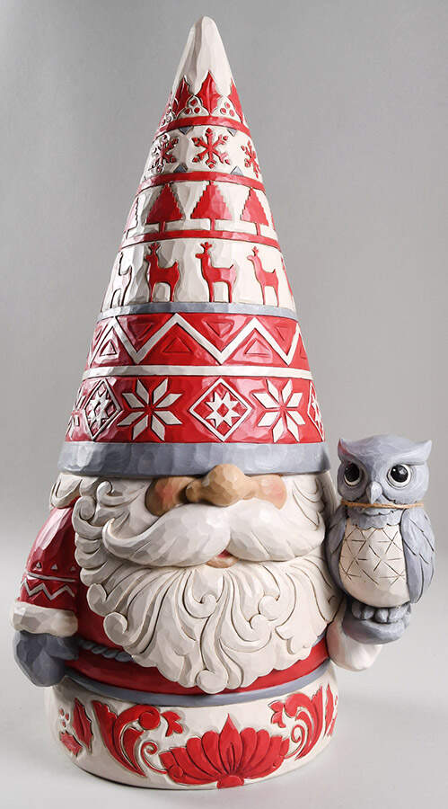 Nordic Noel Gnome Collection Gnome With Owl  - Boxed by Jim Shore-1