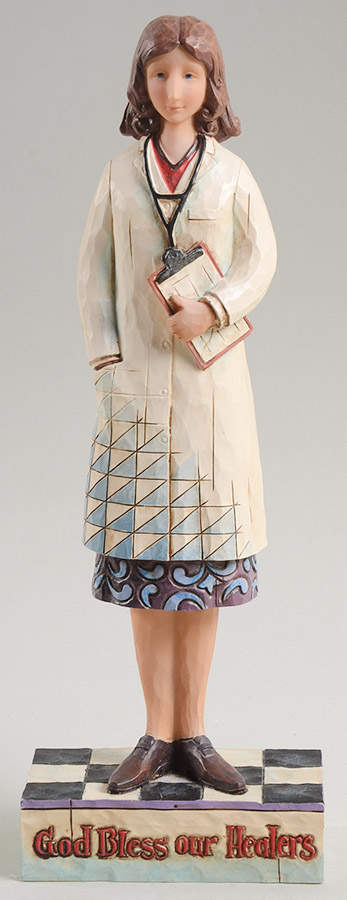 Professions God Bless Our Healers - Female Doctor - Boxed by Jim Shore-1