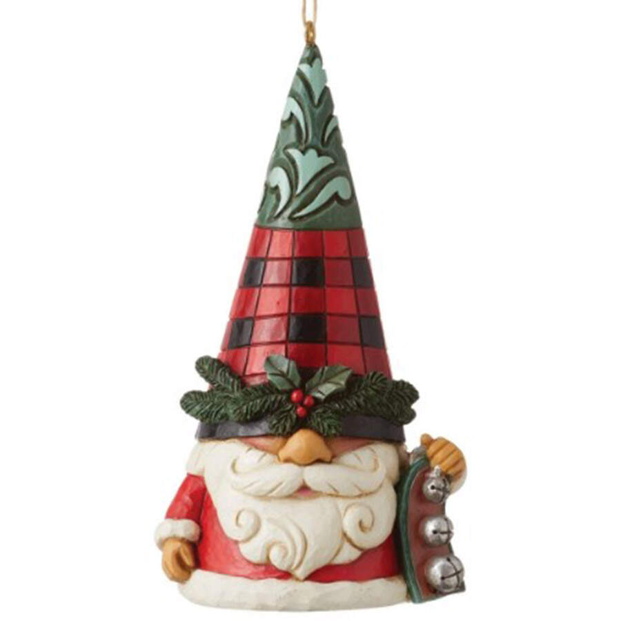 Highland Glen Ornaments Gnome With Bells - Boxed by Jim Shore-1