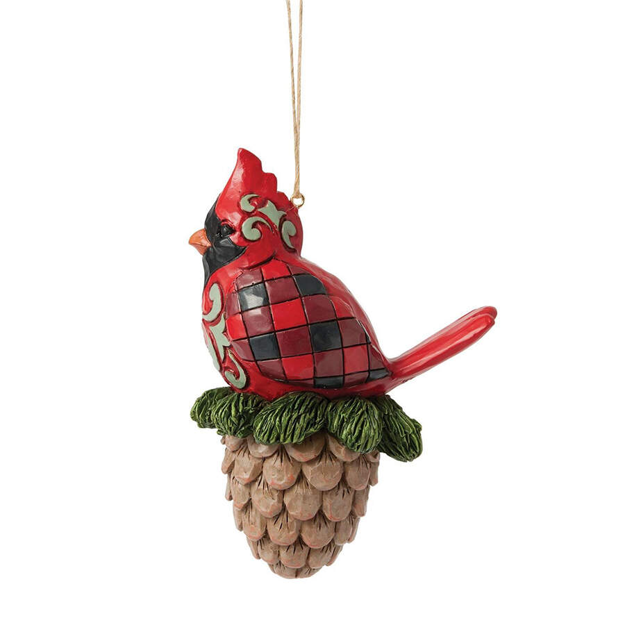 Highland Glen Ornaments Cardinal Pinecone - Boxed by Jim Shore-1