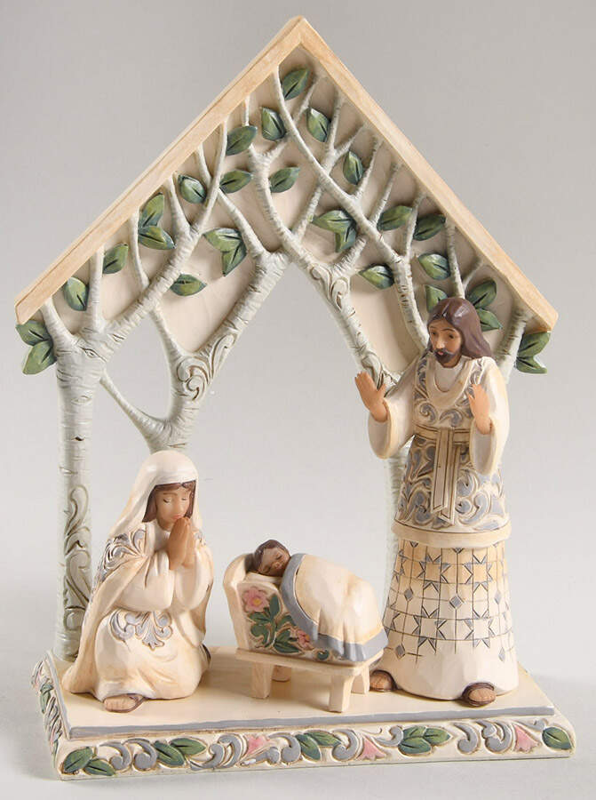 Holy Night of Wonder Mini - Nativity Holy Night Of Wonder-Set Of 4 - With Box by Jim Shore-1