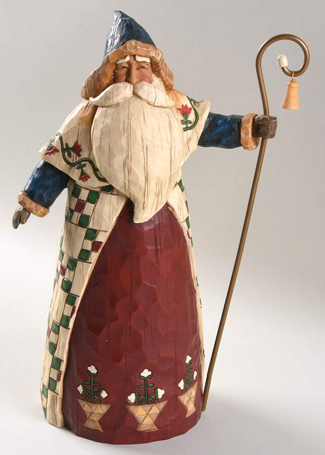 Classic Santas Santa With Cane & Bell - Boxed by Jim Shore-1