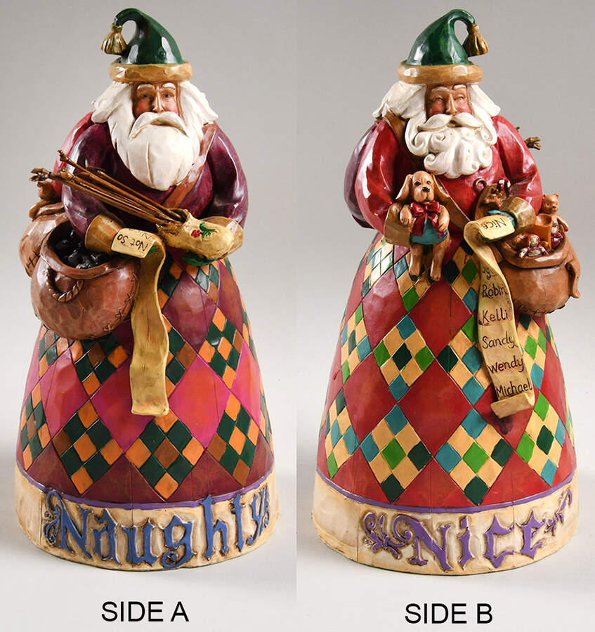 Classic Santas He Knows-Naughty & Nice - No Box by Jim Shore-1