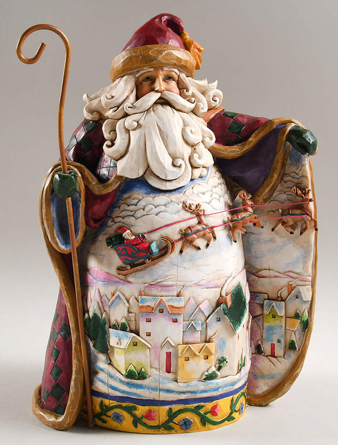 Classic Santas Fly Away, Tiny Sleigh - Boxed by Jim Shore-1