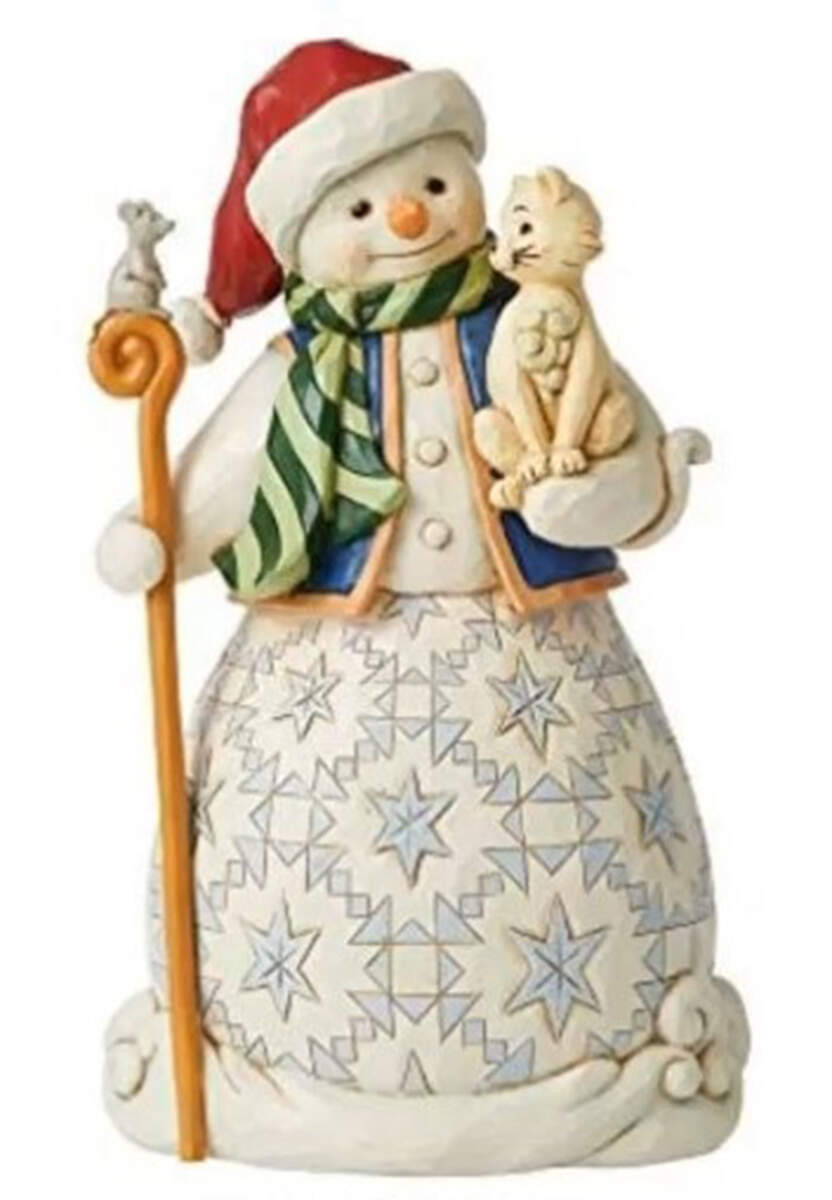 Snowman & Friends Annual Figurine Chase A Happy Holiday - Boxed by Jim Shore-1