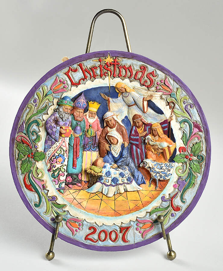 Annual Christmas Plate Born This Day - Boxed by Jim Shore-1