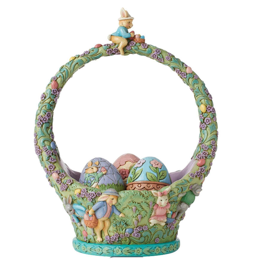Annual Easter Basket On The Hunt For Easter Surprises-Set/4 - Boxed by Jim Shore-1