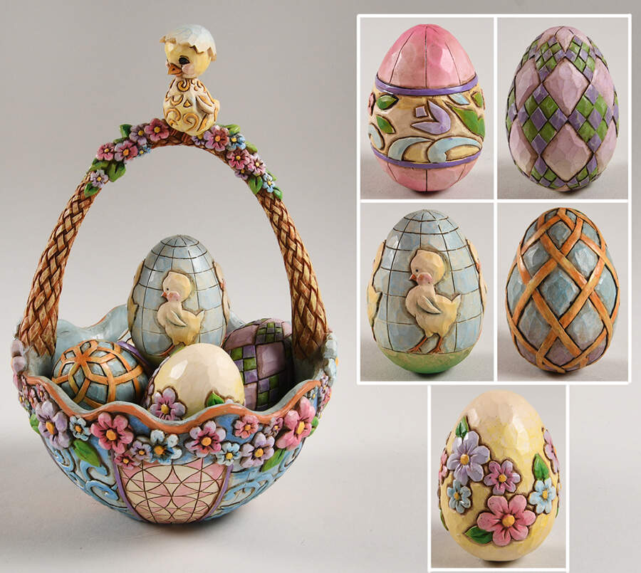 Annual Easter Basket Biddie Basket - Boxed by Jim Shore-1