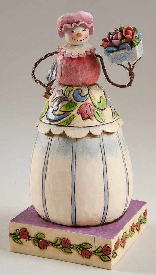 Snowmen Winter Blossoms - No Box by Jim Shore-1