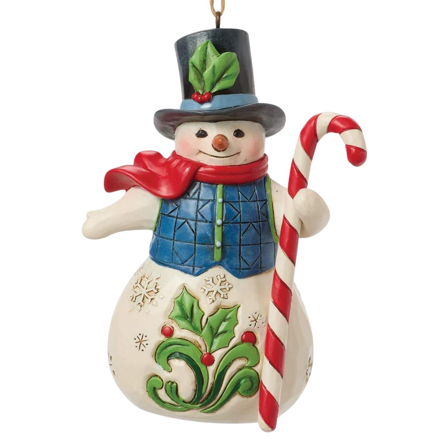 Snowman Ornaments Snowman With Candy Cane - No Box by Jim Shore-1