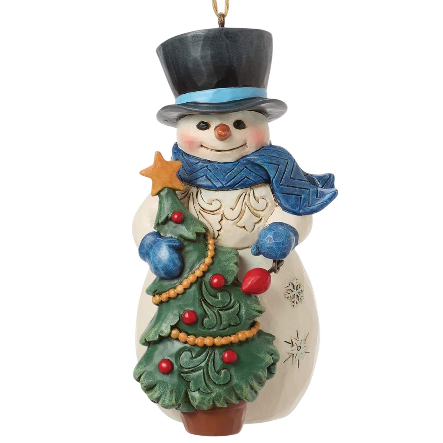 Snowman Ornaments Snowman With Tree - Boxed by Jim Shore-1