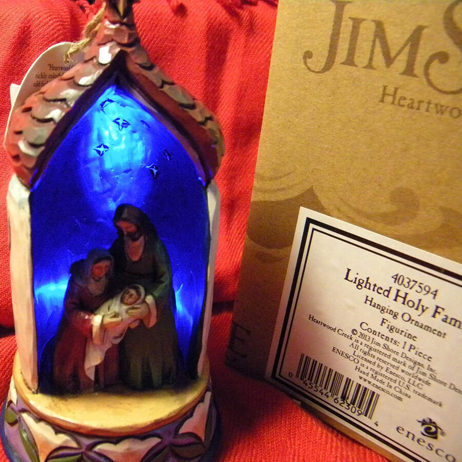 Nativity Ornaments Holy Family-Lighted - Boxed by Jim Shore-1