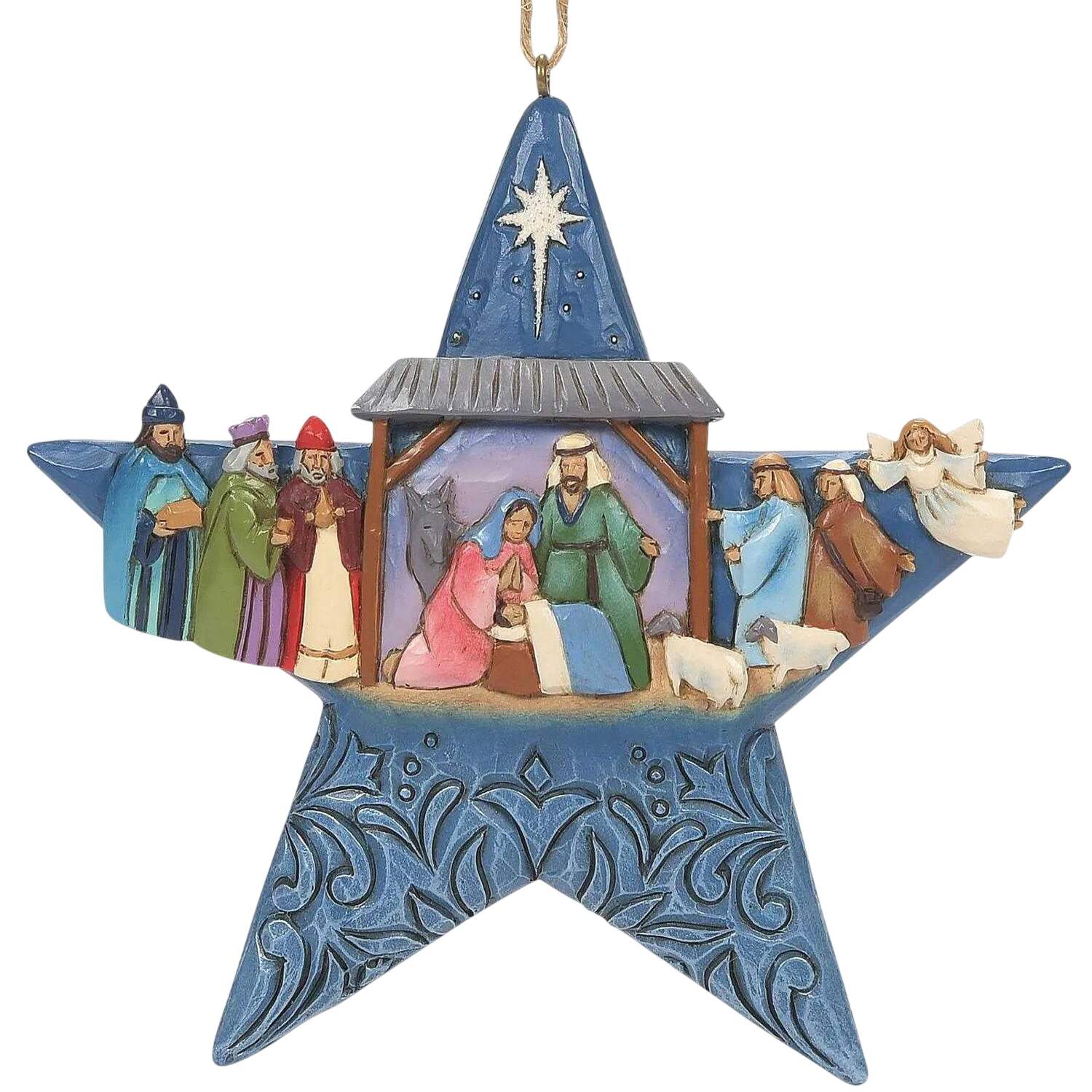 Nativity Ornaments Star With Nativity Scene - No Box by Jim Shore-1