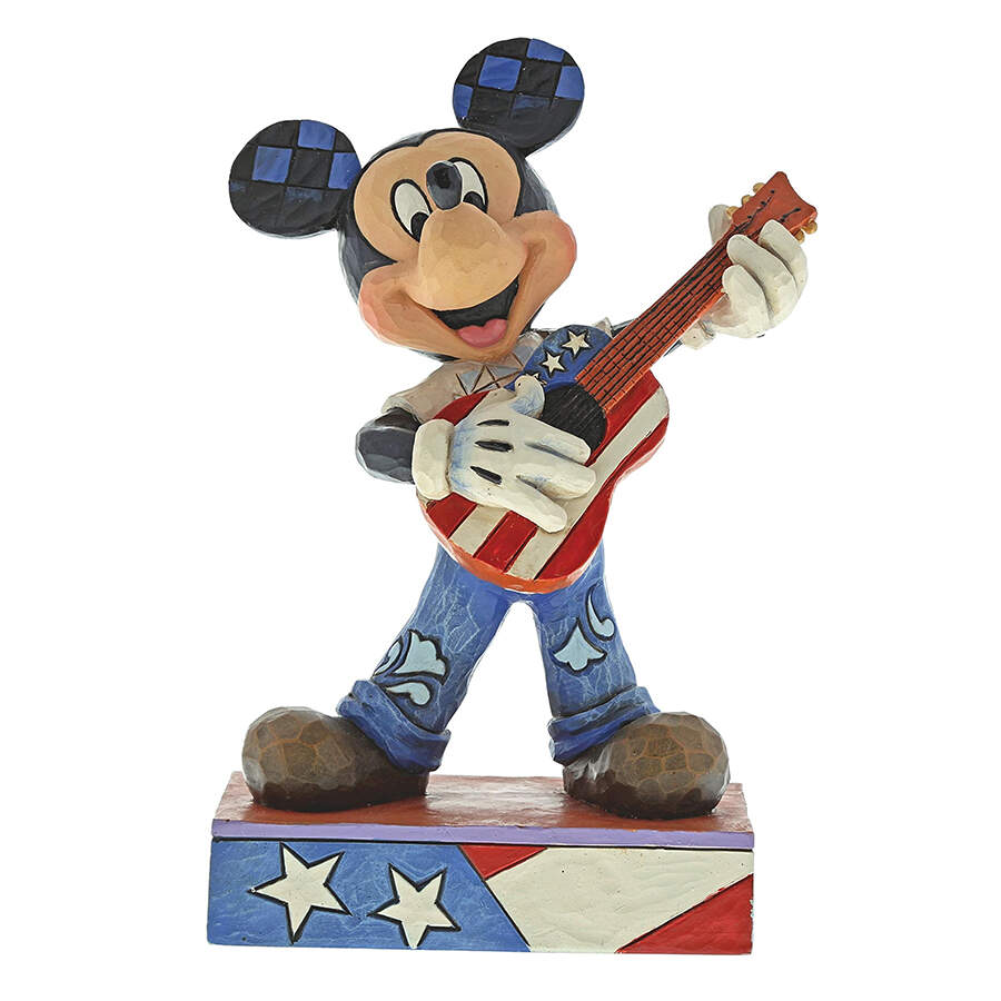 Mickey & Friends Patriotic Rock & Roll Americana Mickey - Boxed by Jim Shore-1