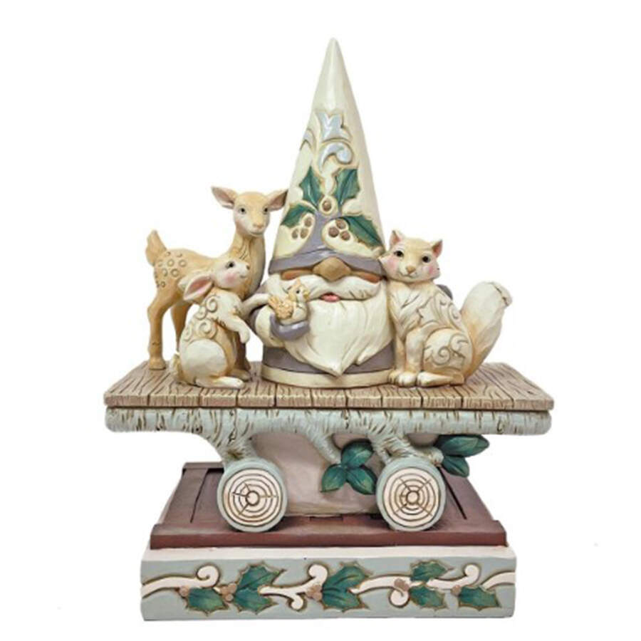White Woodland Express Rolling Home For Christmas - Boxed by Jim Shore-1
