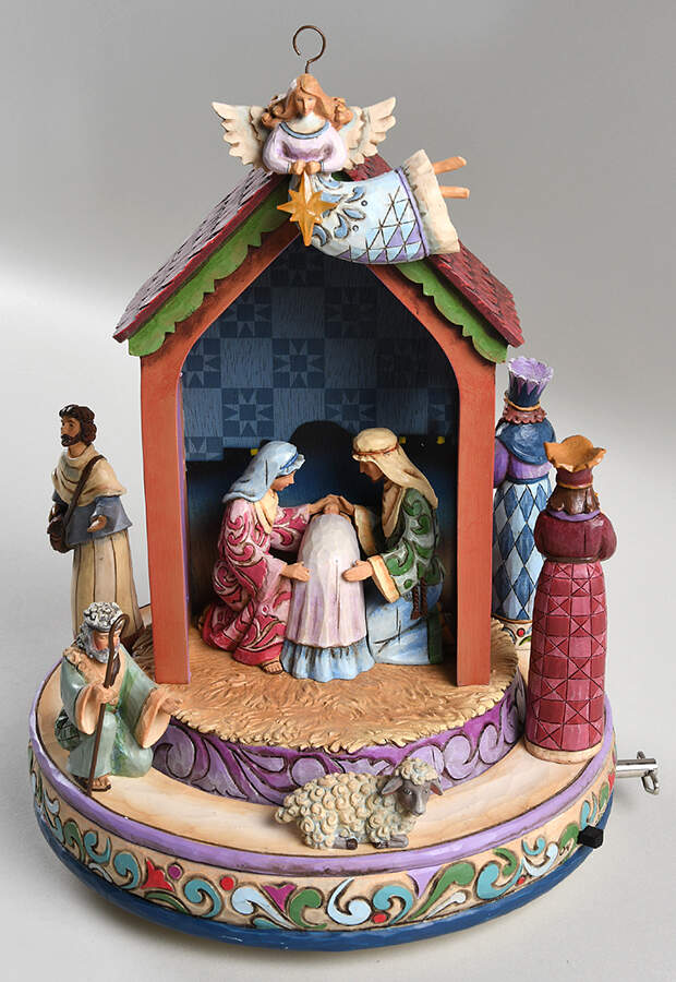 Revolving Christmas Figurines Come And Behold Him - Boxed by Jim Shore-1