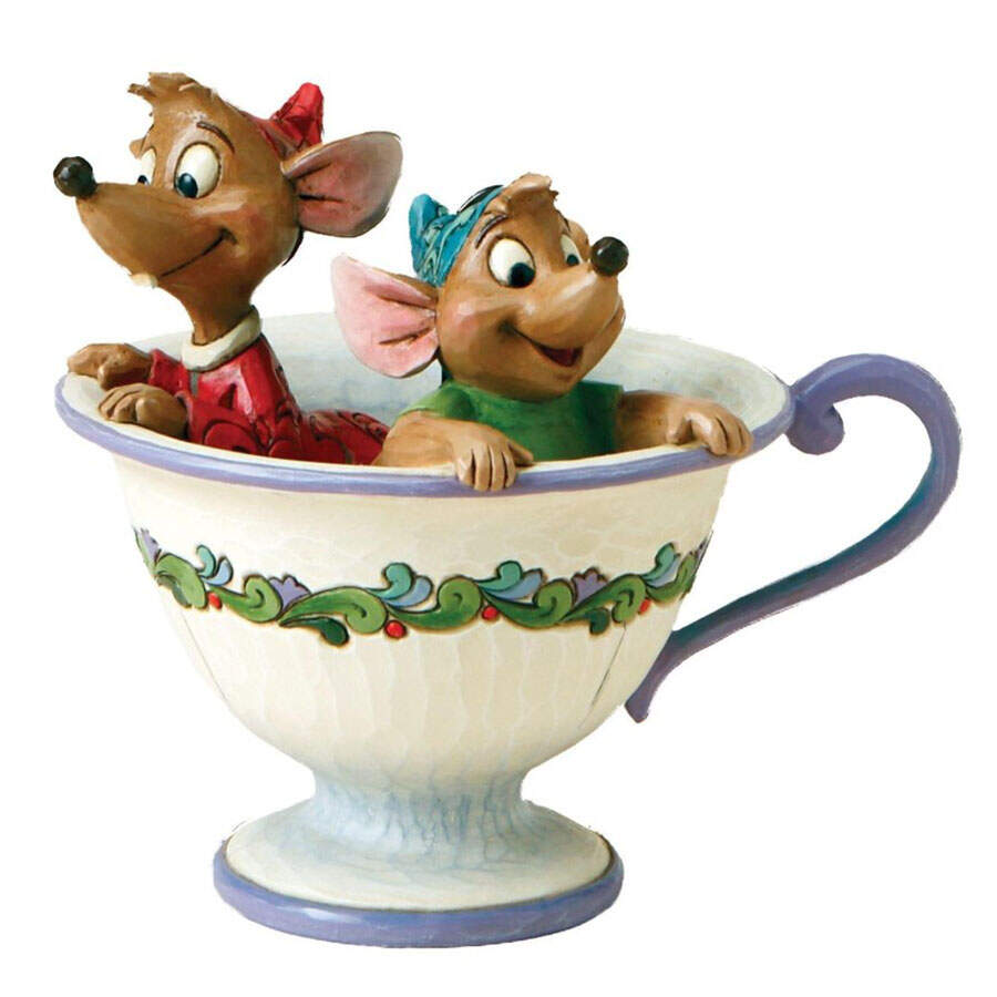Cinderella-Disney Traditions Tea For Two - Jaq & Gus - Boxed by Jim Shore-1