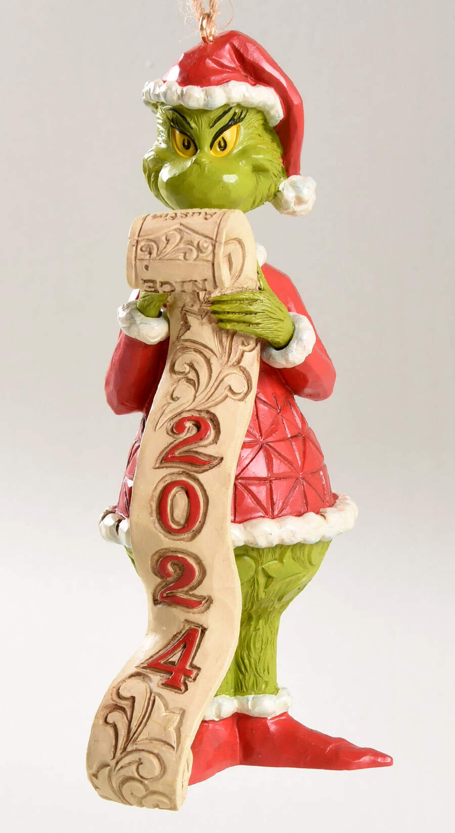 Annual Grinch Ornament Grinch Holding List - No Box by Jim Shore-1